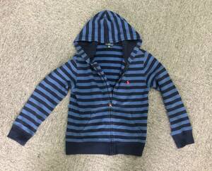 パーカー POLO RALPH LAUREN Sサイズ 8 ポロ ラルフローレン 子供 キッズ ボーダー 青 ブルー 紺 トップス240524-47