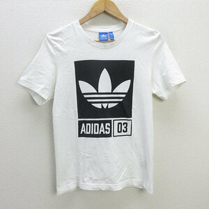 z■アディダス/adidas オリジナルス ロゴプリントTシャツ【S】白/men