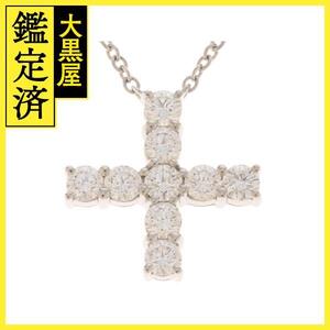 HARRY WINSTON　ハリーウィンストン　シンボルズミニクロスネックレス　プラチナ　PT950　ダイヤモンド　3.5g　【471】 L