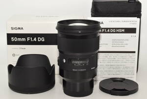 【特上品】 SIGMA 50mm F1.4 DG HSM | Art A014 SONY Eマウント用 フルサイズ対応 ミラーレス専用　#7179