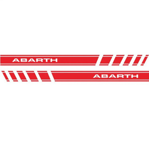 フィアット アバルト ABARTH ボディステッカー 左右分セット 本体色：レッド