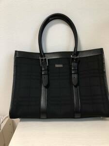 ★未使用★BURBERRY BLACK LABEL バーバリーブラックレーベル レザー ビジネスバッグ ブラック』個人出品