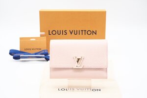 ☆安心の３大保証☆ ABランク ≪LOUIS VUITTON ルイ ヴィトン/三つ折り財布≫ M82361 カプシーヌ コンパクト ローズジャスミン 美品 送料込