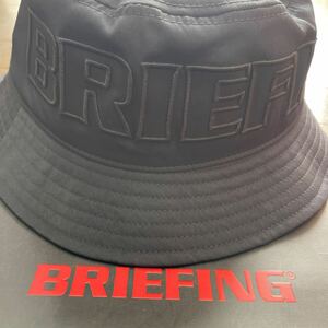 送料無料BRIEFING GOLFブリーフィング最新BIG BEATバケットハットダイナミックBGロゴ刺繍速乾汗止め蒸れ軽減MESHライナー付Black(L)新品