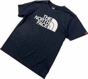 THE NORTH FACE ☆ シンプル ロゴ 半袖 Tシャツ 黒 ブラック XL 登山 ハイキング アウトドア キャンプ タウンユース ノースフェイス■DB257