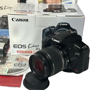 【美品　箱・付属品付き】 Canon EOS KISS X3 標準レンズキット　18-55mm 1:3.5-5.6 Ⅱ USM