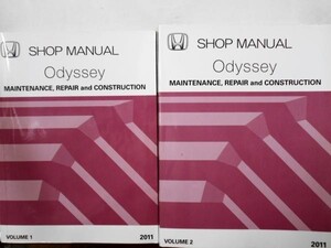 HONDA Odyssey SHOP MANUAL　Vol.1-2 英語版 + 追補版4冊セット