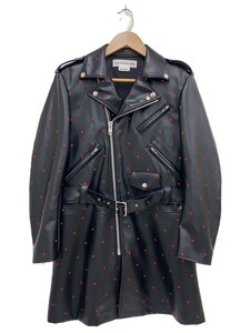 COMME des GARCONS GIRL◆ダブルライダースジャケット/S/フェイクレザー/BLK/NJ-C001