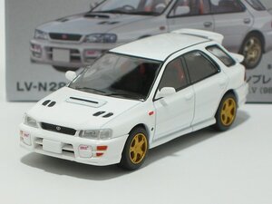 スバル インプレッサ ピュアスポーツワゴン WRX STi Version V（白）98年式 LV-N281a【トミーテック社1/64ミニカー】【トミカの時】