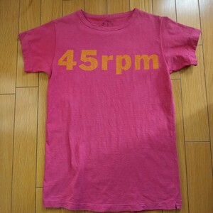 日本製　45アールピーエムスタジオ　45RPM　コットン　半袖Tシャツ