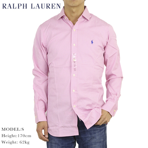 新品 アウトレット 18330 17サイズ 長袖 ストライプ シャツ polo ralph lauren ポロ ラルフ ローレン ピンク