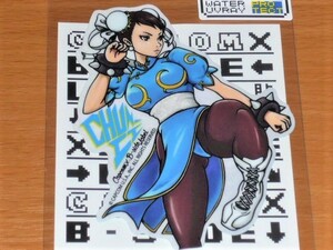 ◆ストリートファイター ステッカー◆春麗 正面 キック◆B SIDE LABEL◆ストⅡ◆