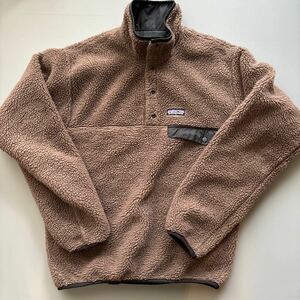 patagonia リバーシブルスナップT プルオーバー ブラウン/ブラック ナイロン/フリース パタゴニア