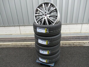 KYOHO AME SHALLEN XK87 F20x8.5 +42 R20x9.5 +45 5-114.3 ブリリアントガンメタ 輸入タイヤセット アルファード ヴェルファイア クラウン