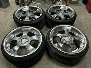 ファブレス　19インチ 10j 11j ? Pcd114.3 リム　メッキ　vip ワーク ssr bbs レイズ eutoline