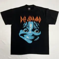 バンド Tシャツ DEF LEPPARD デフレパード USA製 黒 古着 L