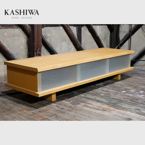 ▽展示美品△kashiwa/柏木工/SEIS/セイス/TVボード/クラウドガラス/W1600/オーク材　検/キツツキカリモクカンディハウス飛騨家具