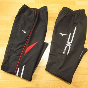 ◎美品！S 2本セット！MIZUNO ミズノ MCライン◆厚手 ナイロンパンツ 裏起毛 防寒 暖パン スポーツ 秋冬！◆メンズ 黒 まとめ売り◆CA0633