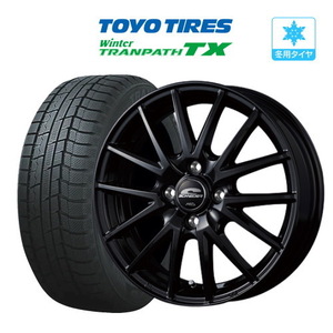 スタッドレスタイヤ ホイール 4本 MID シュナイダー SQ27 TOYO ウィンタートランパス TX 185/65R15 デミオ(DJ系)