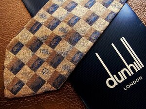 ★並品★4R00091【dunhill】ダンヒル「葉っぱ 植物 dロゴ 柄」ネクタイ