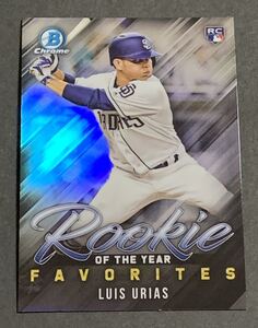 2019 Bowman Chrome Rookie of The Year Favorites Luis Urias ROYF-4 RC Padres Topps MLB ルイスウリアス　ルーキー　パドレス