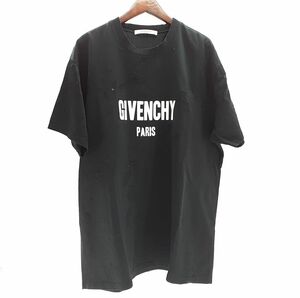 ジバンシィ 半袖Ｔシャツ デストロイロゴ BM70383Y0B メンズ ブラック サイズ XL GIVENCHY ◆3105/高林店 S