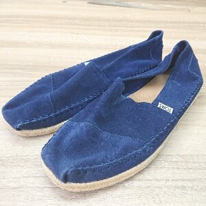 ◇ ⊇ TOMS ラウンドトゥ スリッポン サイズ10 ネイビー メンズ E