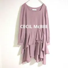 【CECIL McBEE】ワンピース　フリル　ピンク　長袖　かわいい y2k