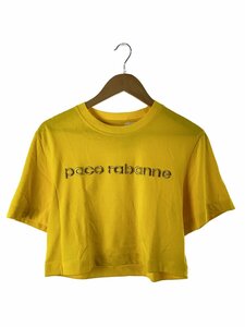 paco rabanne◆Tシャツ/36/コットン/YLW/無地/23FJTE117CO0471