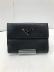 PRADA 2つ折り財布 ブラック メンズ サフィアーノ