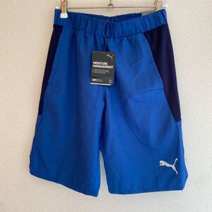 新品　プーマ　PUMA ボトムス　ハーフパンツ ショートパンツ 半ズボン　ブルー　150 キッズ　ジュニア　男の子　サッカー　フットサル　青