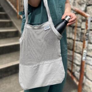 【DULTON/ダルトン】COTTON HALF MESH BAG S GRAY コットンハーフメッシュバッグS T19-0071S/GY 【メール便OK】