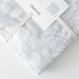 新品 ZARA HOME ザラホーム フラワー フローラル プリント フラットシーツ シングル ダブル セミダブル マルチカバー 花柄 グリーン ブルー