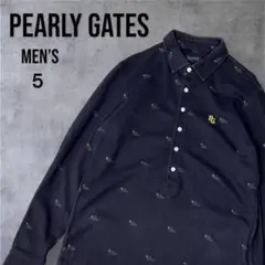 PEARLY GATES パーリーゲイツ  長袖ポロシャツ ネイビー 5