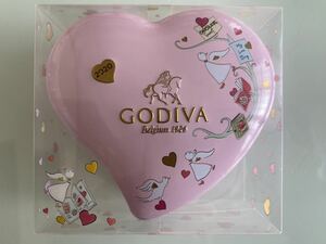 GODIVA ハート缶 ピンク　ゴディバ