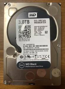 【希少モデル！】Western Digital ウェスタンデジタル WD Black WD3003FZEX 3.5インチ HDD 3TB（クリエイティブプロフェッショナル仕様）