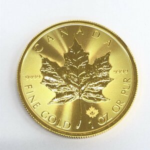 K24IG　カナダ　メイプルリーフ金貨　1oz　2017　総重量31.1g【CEBC4011】