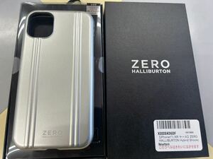 ☆ 美品　ZERO HALLIBURTON ゼロハリバートン　iPhone 11 カバー　シルバー　☆