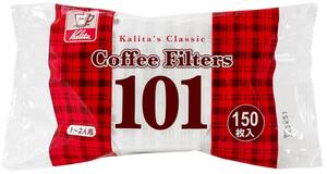 カリタ Kalita コーヒーフィルター 101濾紙 KCCF101 袋入り 1~2人用 150枚入り ホワイト #11162