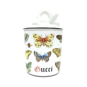 新品同様◆GUCCI×Richard Ginor グッチ×リチャードジノリ キャンドル ◆ ホワイト 昆虫柄 レディース フレグランス アロマ MP2