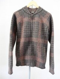 【新品同様】【美品】 BOTTEGA VENETA ボッテガ・ヴェネタ カシミヤブルゾン ダークブラウン×グレー×オレンジ