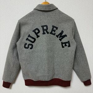 Supreme Varsity Jacket Heather Grey S 10aw 2010年 ヘザーグレー バーシティー ジャケット バック アーチロゴ 初期 OLD Vintage