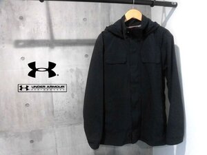 UNDER ARMOUR アンダーアーマー MTR2769 撥水加工 フード付き ストレッチ 中綿 ジャケット M/フーディ ブルゾン/黒 ブラック/メンズ