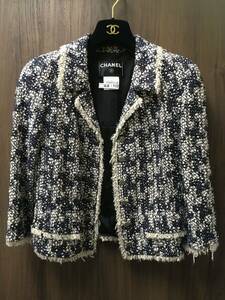 ■限定SALE■超極新品! Chanel 05A 豪華Runway collection 美麗 ルサージュ＆リボンツイード!ジャケット! 可愛い!36 M～ 9号～ SK別出品