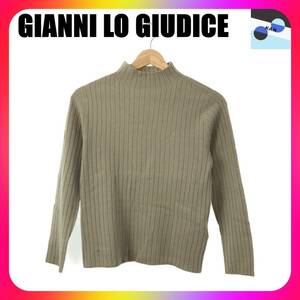 GIANNI LO GIUDICE ジャンニロジュディチェ ニット トップス 長袖 モックネック カジュアル シンプル おしゃれ レディース グリーン 36