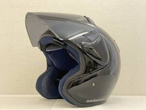 【IE24】(O) Arai アライ SNELL SZ スネル ヘルメット 57.58cm No.MS 1089558 製造年日:99年5月25日 黒 ブラック オートバイ 中古現状品