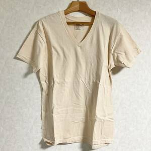 Hanes　Tシャツ / Vネック　ベージュ　サイズM　　W018 　　