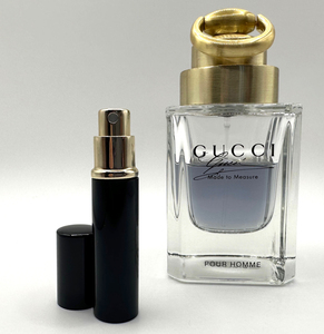 ★グッチ香水・GUCCI MADE TO MEASURE POUR HOMME EDT.3.5ml入SPRAY 1本(※画像左の小(黒色)スプレー1本のみ出品です)箱無・廃盤・入手困難