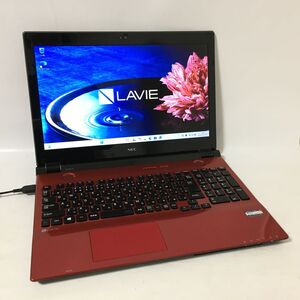 ★レッドカラー！ブルーレイOK！★NEC LAVIE NS350/E Core i3-6100U/メモリ8GB/SSD240GB/Office/HDMI/BD/Blu-ray/リカバリ/PowerDVD