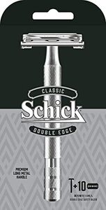 Schick(シック) シック クラシック ダブルエッジメタルホルダーシルバー (替刃10コ付)